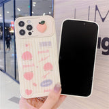 Cute Cartoon Camera Peach Phone Case For iphone