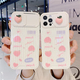 Cute Cartoon Camera Peach Phone Case For iphone