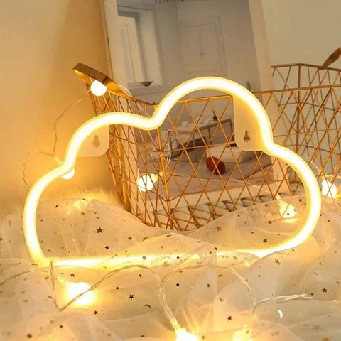 Cute Cartoon Cloud Decorative LED Neon Night Lamp Light