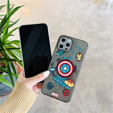 Cute Cartoon Emblem Pattern Phone Cases for iPhone