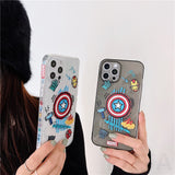 Cute Cartoon Emblem Pattern Phone Cases for iPhone