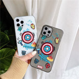 Cute Cartoon Emblem Pattern Phone Cases for iPhone