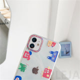 Cute Cartoon Monster Patterns Phone Case For iPhone