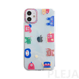 Cute Cartoon Monster Patterns Phone Case For iPhone