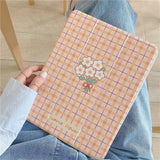 Cute Cartoon With Pencil Slot Case For iPad Cases