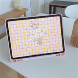 Cute Cartoon With Pencil Slot Case For iPad Cases