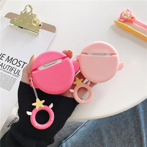 Cute AirPods Silicone Bluetooth Ear phone Case  Cover  Anime Phone