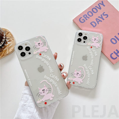 Cute Cat Pattern Phone Cases For iPhone