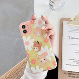 Cute Flower  Phone Case For iPhone  Soft Clear Shockproof Cover