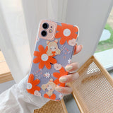 Cute Flower  Phone Case For iPhone  Soft Clear Shockproof Cover