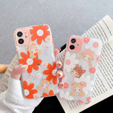 Cute Flower  Phone Case For iPhone  Soft Clear Shockproof Cover