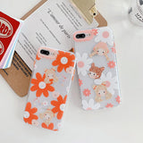 Cute Flower  Phone Case For iPhone  Soft Clear Shockproof Cover