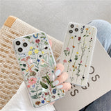 Cute Flowers Clear Soft Phone Case For Samsung Phone