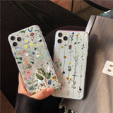 Cute Flowers Clear Soft Phone Case For Samsung Phone
