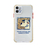 Cute Korea Cartoon Cat Phone Case For iPhone Coques