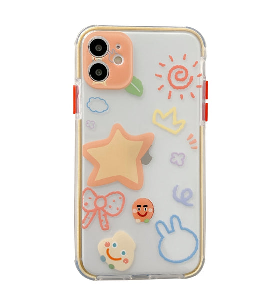 Cute Korea Cartoon Cat Phone Case For iPhone Coques