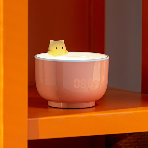 Cute LED Night Light Teacup Cat Lamp Touch Sensor Nightlights