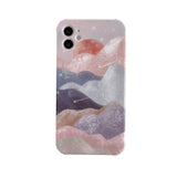 Cute Oil Painting Hidden Bracket Stand Phone Case for iPhone