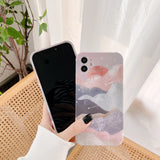 Cute Oil Painting Hidden Bracket Stand Phone Case for iPhone