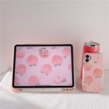 Cute Peach For iPad AIR  Pro Cases Mini  Cover Capa With PC