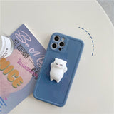 Cute Phone Cover For iPhone  Soft Squishy Animal Plain Case