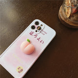 Cute Squishy Peach Phone Case For iphone