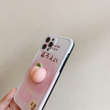 Cute Squishy Peach Phone Case For iphone