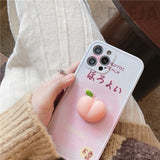 Cute Squishy Peach Phone Case For iphone