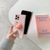 Cute Squishy Pink Peach Phone Case For iphone