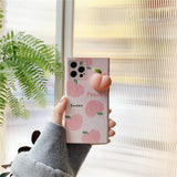 Cute Squishy Pink Peach Phone Case For iphone