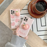 Cute Squishy Pink Peach Phone Case For iphone