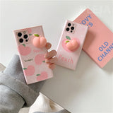 Cute Squishy Pink Peach Phone Case For iphone