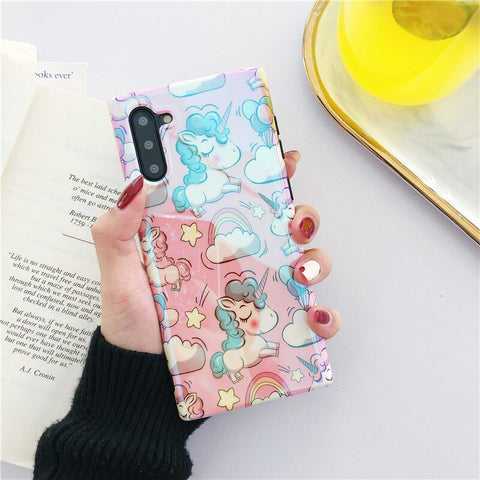 Cute Unicorn Phone Case For Samsung Back Cover Fashion Cartoon
