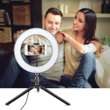 LED Selfie Ring Fill Light Photo Ring Lamp With Tripod For Makeup Video Live