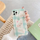 Fashion Cute Shiba Inu Green Leather Phone  Cover Soft Cases