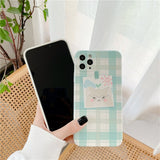 Fashion Cute Shiba Inu Green Leather Phone  Cover Soft Cases