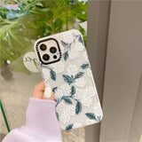 Fashion Flowers Pattern Phone Case For iPhone