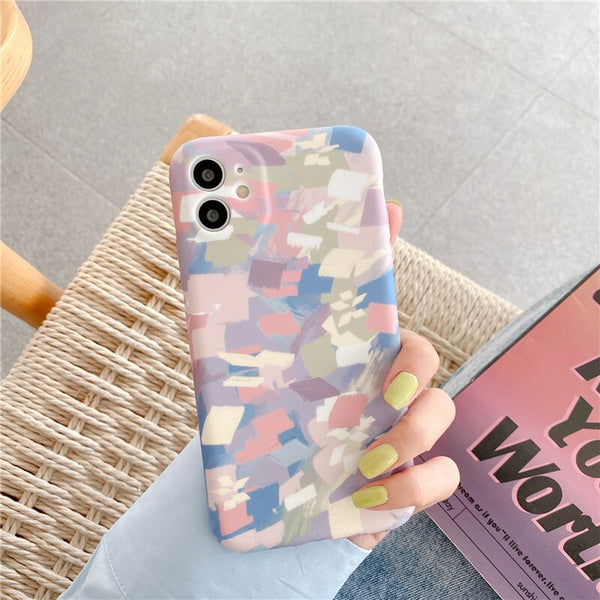 Cute Fashion Water Print Pink Fireworks Phone Case For iPhone