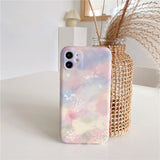 Cute Fashion Water Print Pink Fireworks Phone Case For iPhone