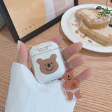 For AirPod Case Cat Dog Transparent Clear Cute Cartoon Phone