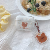 For AirPod Case Cat Dog Transparent Clear Cute Cartoon Phone