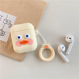 For AirPods Case Cute Cartoon Duck Pattern Earphone Cases Phone