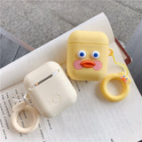 For AirPods Case Cute Cartoon Duck Pattern Earphone Cases Phone