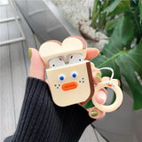 For AirPods Case Cute Cartoon Duck Pattern Earphone Cases Phone