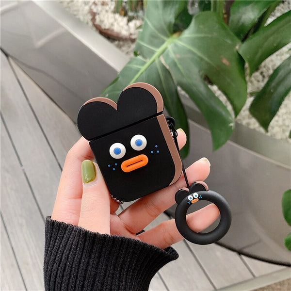 For AirPods Case Cute Cartoon Duck Pattern Earphone Cases Phone