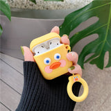 For AirPods Case Cute Cartoon Duck Pattern Earphone Cases Phone