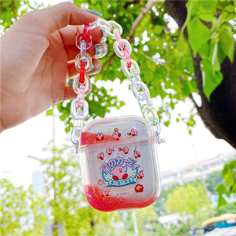 For Airpods Cartoon Wireless Earphone Cases  Glitter Liquid Phone