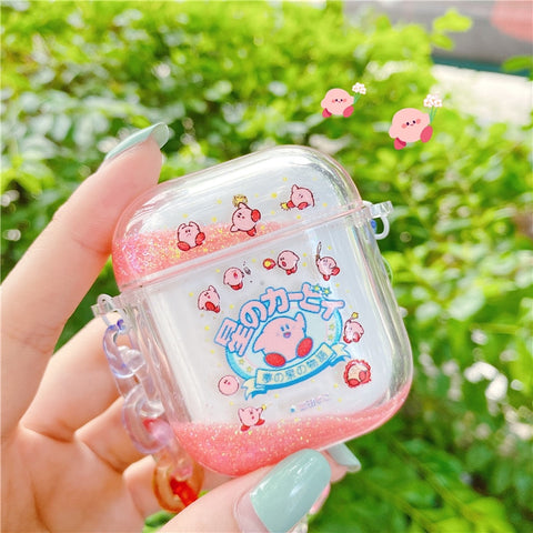 For Airpods Cartoon Wireless Earphone Cases  Glitter Liquid Phone