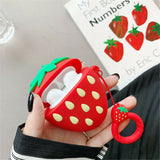 For AirPods Cute 3D Fruit Cartoon Case Bag Silicone Phone