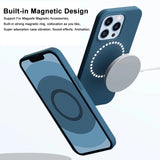 For Magsafe Magnetic Leather Liquid Silicone Case For iPhone  Cover